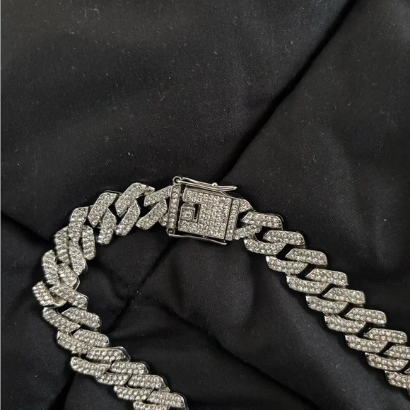 Silver Cuban Link Chain Necklace